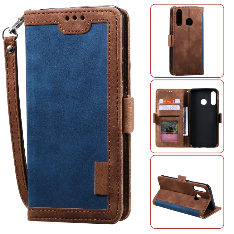For Huawei Y7(2019) Retro Splicing Horizontal Flip Leather Case with Card Slots & Holder & Wallet