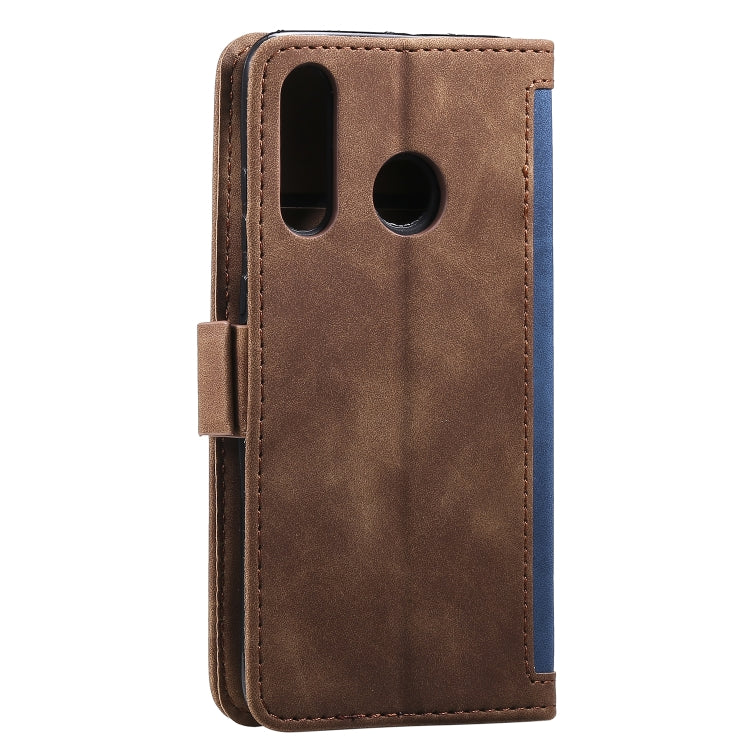 For Huawei Y7(2019) Retro Splicing Horizontal Flip Leather Case with Card Slots & Holder & Wallet