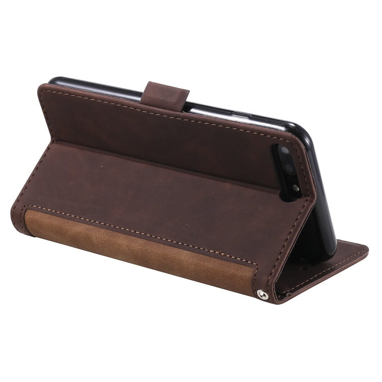 For iPhone 7 Plus / 8 Plus Retro Splicing Horizontal Flip Leather Case with Card Slots & Holder & Wallet