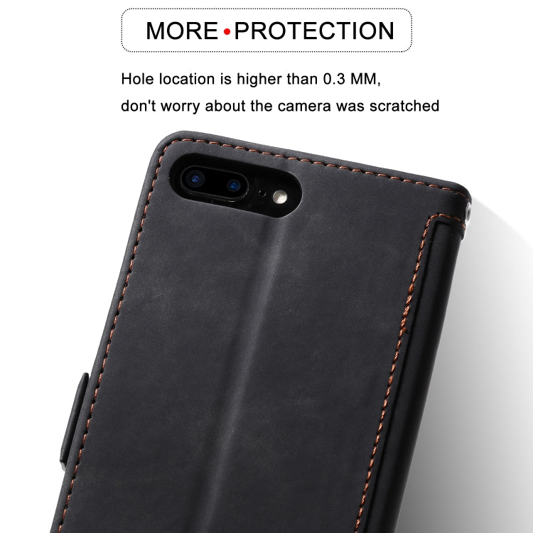For iPhone 7 Plus / 8 Plus Retro Splicing Horizontal Flip Leather Case with Card Slots & Holder & Wallet