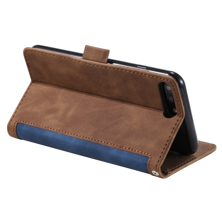 For iPhone 7 Plus / 8 Plus Retro Splicing Horizontal Flip Leather Case with Card Slots & Holder & Wallet