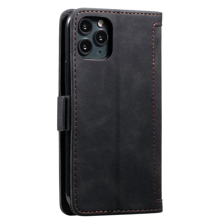 For iPhone 11 Pro Max Retro Splicing Horizontal Flip Leather Case with Card Slots & Holder & Wallet