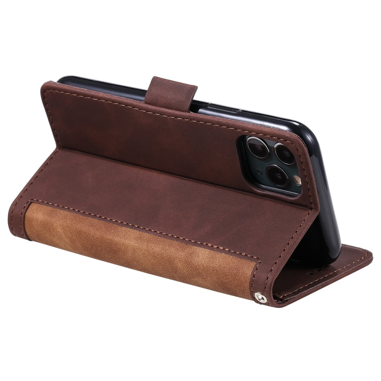 For iPhone 11 Pro Max Retro Splicing Horizontal Flip Leather Case with Card Slots & Holder & Wallet
