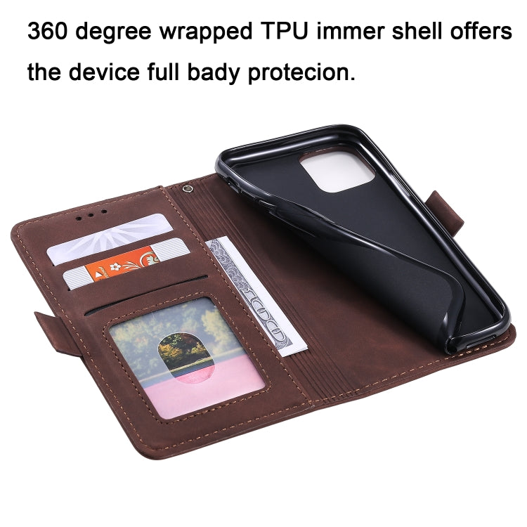 For iPhone 11 Pro Max Retro Splicing Horizontal Flip Leather Case with Card Slots & Holder & Wallet