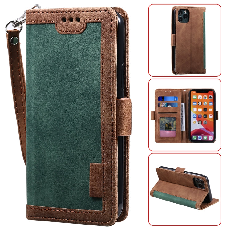For iPhone 11 Pro Max Retro Splicing Horizontal Flip Leather Case with Card Slots & Holder & Wallet
