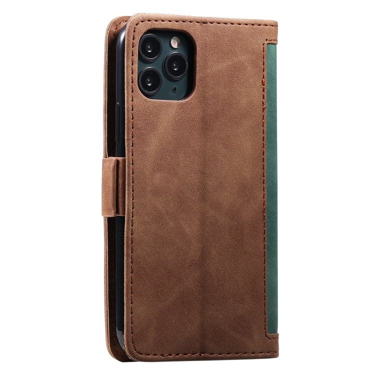 For iPhone 11 Pro Max Retro Splicing Horizontal Flip Leather Case with Card Slots & Holder & Wallet