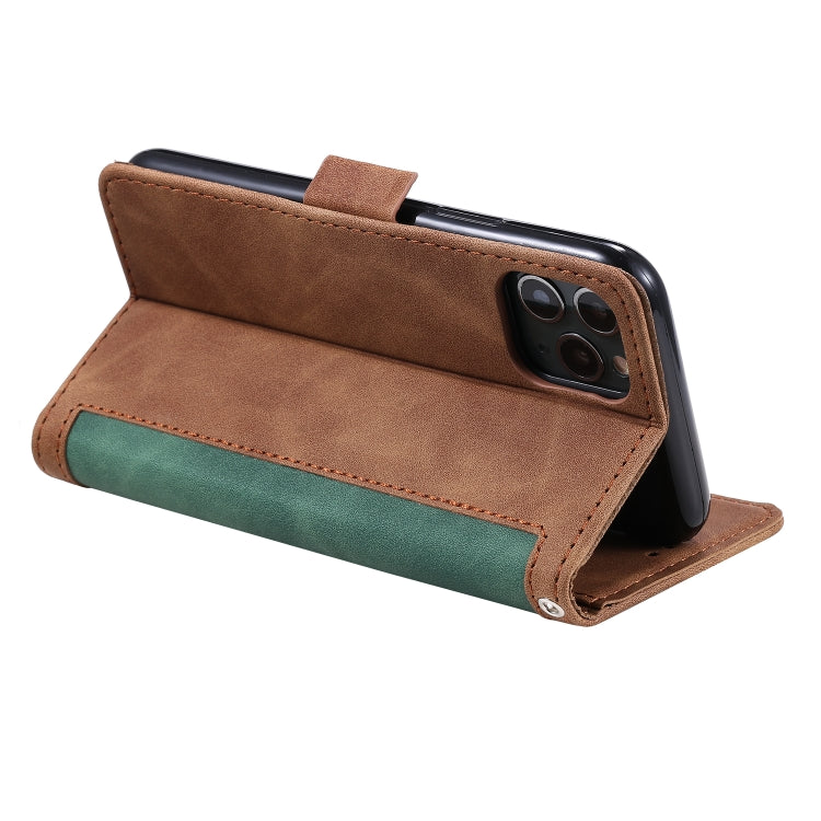 For iPhone 11 Pro Max Retro Splicing Horizontal Flip Leather Case with Card Slots & Holder & Wallet