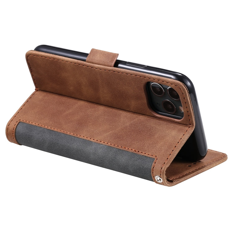 For iPhone 11 Pro Retro Splicing Horizontal Flip Leather Case with Card Slots & Holder & Wallet