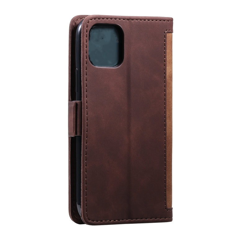 For iPhone 11 Retro Splicing Horizontal Flip Leather Case with Card Slots & Holder & Wallet