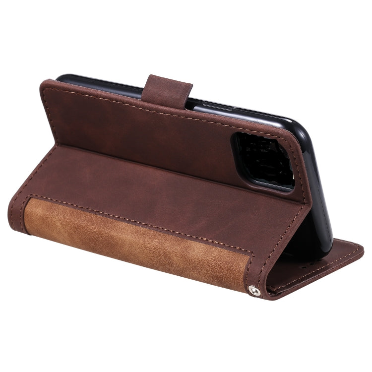 For iPhone 11 Retro Splicing Horizontal Flip Leather Case with Card Slots & Holder & Wallet
