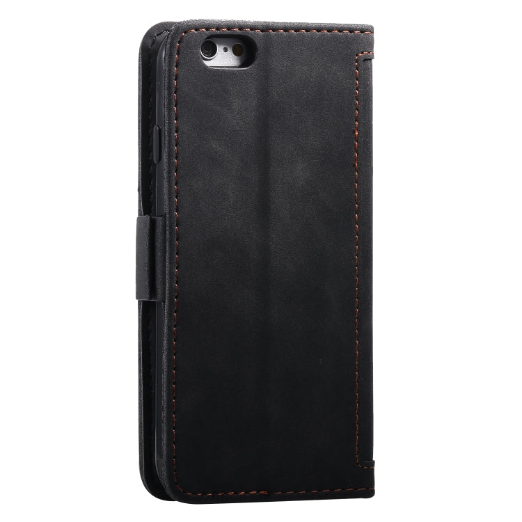 For iPhone 6 Retro Splicing Horizontal Flip Leather Case with Card Slots & Holder & Wallet