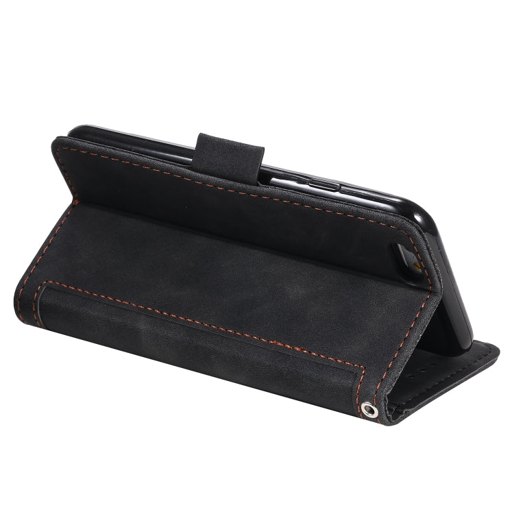 For iPhone 6 Retro Splicing Horizontal Flip Leather Case with Card Slots & Holder & Wallet