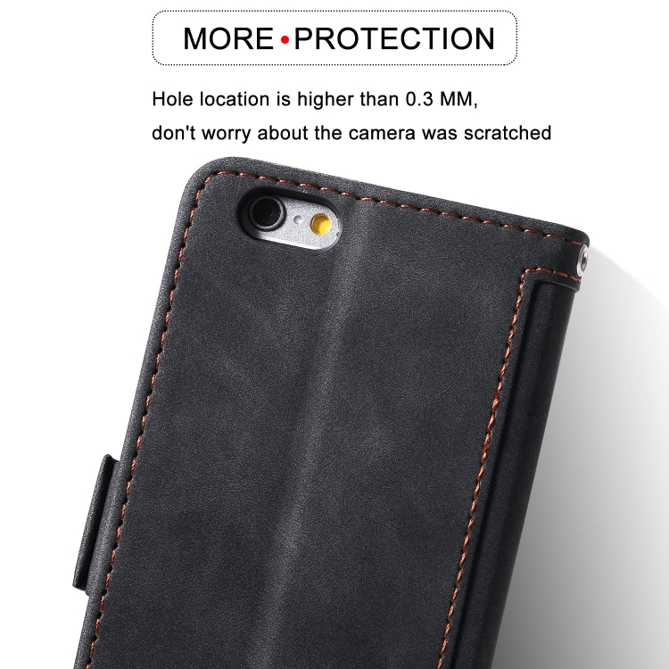 For iPhone 6 Retro Splicing Horizontal Flip Leather Case with Card Slots & Holder & Wallet