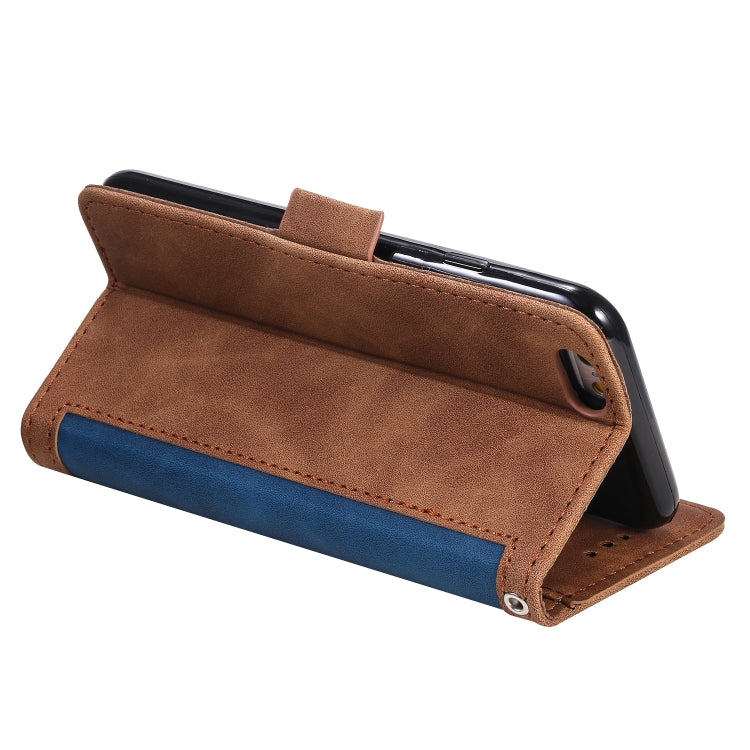 For iPhone 6 Retro Splicing Horizontal Flip Leather Case with Card Slots & Holder & Wallet