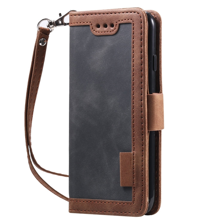 For iPhone 6 Retro Splicing Horizontal Flip Leather Case with Card Slots & Holder & Wallet