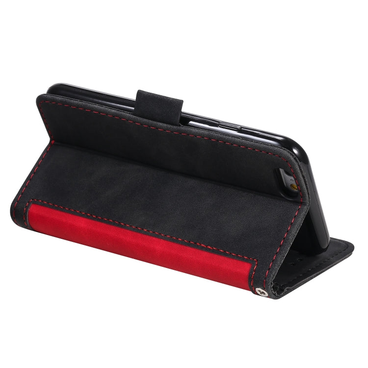 For iPhone 6 Retro Splicing Horizontal Flip Leather Case with Card Slots & Holder & Wallet