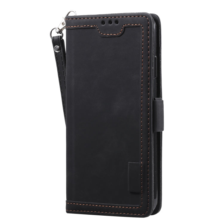 For iPhone XS Max Retro Splicing Horizontal Flip Leather Case with Card Slots & Holder & Wallet