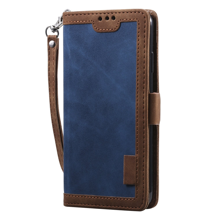 For iPhone XS Max Retro Splicing Horizontal Flip Leather Case with Card Slots & Holder & Wallet