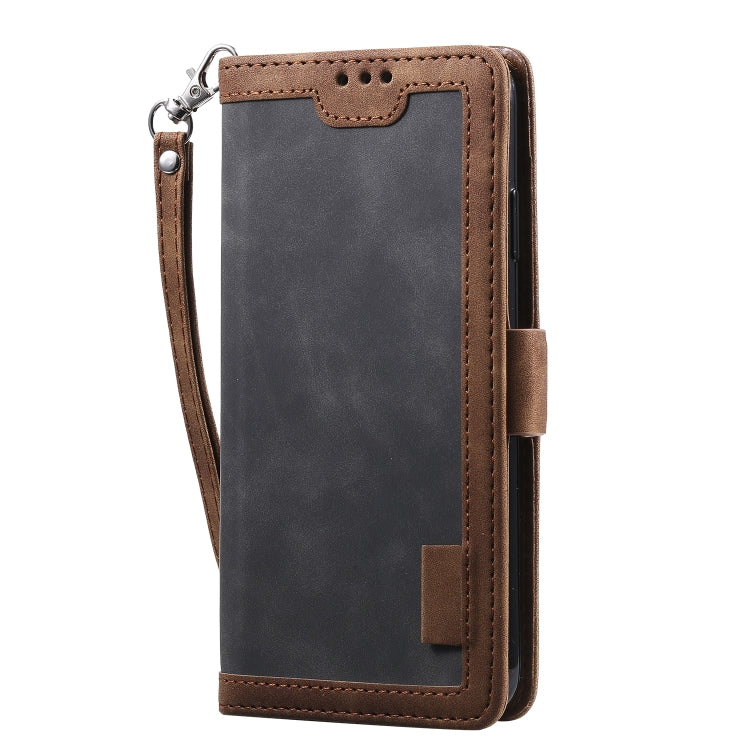 For iPhone XS Max Retro Splicing Horizontal Flip Leather Case with Card Slots & Holder & Wallet