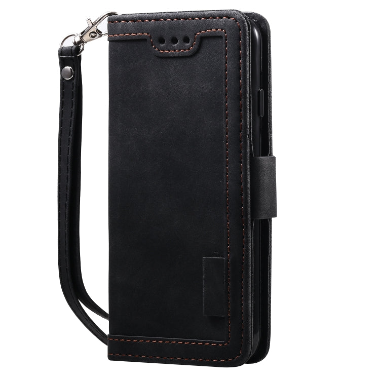 For iPhone 6 Plus Retro Splicing Horizontal Flip Leather Case with Card Slots & Holder & Wallet