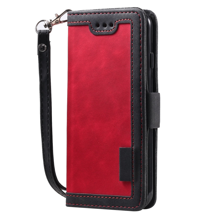 For iPhone 6 Plus Retro Splicing Horizontal Flip Leather Case with Card Slots & Holder & Wallet