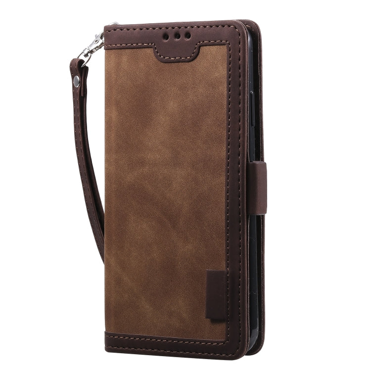 For iPhone X / XS Retro Splicing Horizontal Flip Leather Case with Card Slots & Holder & Wallet