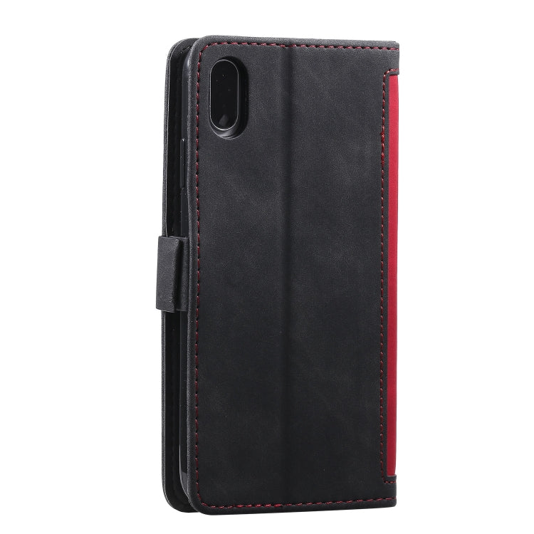 For iPhone XR Retro Splicing Horizontal Flip Leather Case with Card Slots & Holder & Wallet