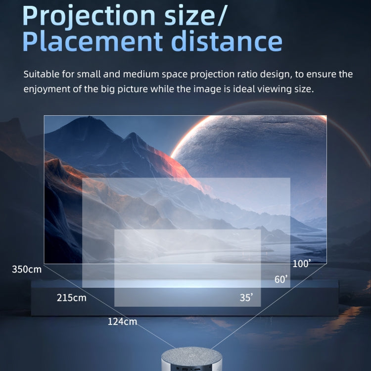T2 800x480 1000 Lumens LED HD Mini Projector, Specification:EU Plug