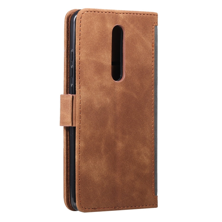 For Xiaomi Redmi K30 Retro Splicing Horizontal Flip Leather Case with Card Slots & Holder & Wallet