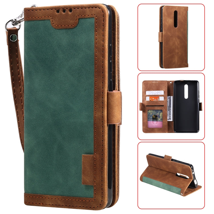 For Xiaomi Redmi K30 Retro Splicing Horizontal Flip Leather Case with Card Slots & Holder & Wallet