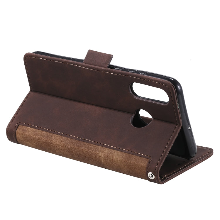 For Xiaomi Redmi Note 7 Retro Splicing Horizontal Flip Leather Case with Card Slots & Holder & Wallet