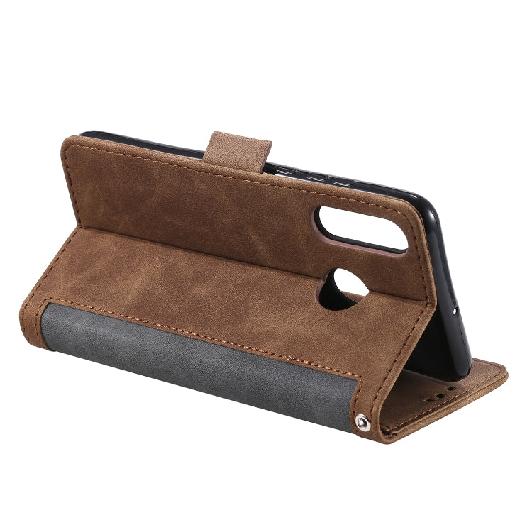 For Xiaomi Redmi Note 7 Retro Splicing Horizontal Flip Leather Case with Card Slots & Holder & Wallet