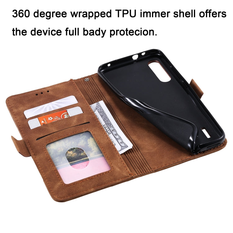 For Xiaomi 9 Lite Retro Splicing Horizontal Flip Leather Case with Card Slots & Holder & Wallet