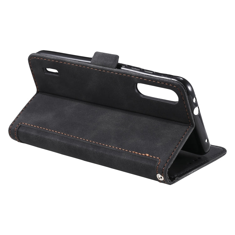 For Xiaomi Mi A3 / CC9 Retro Splicing Horizontal Flip Leather Case with Card Slots & Holder & Wallet