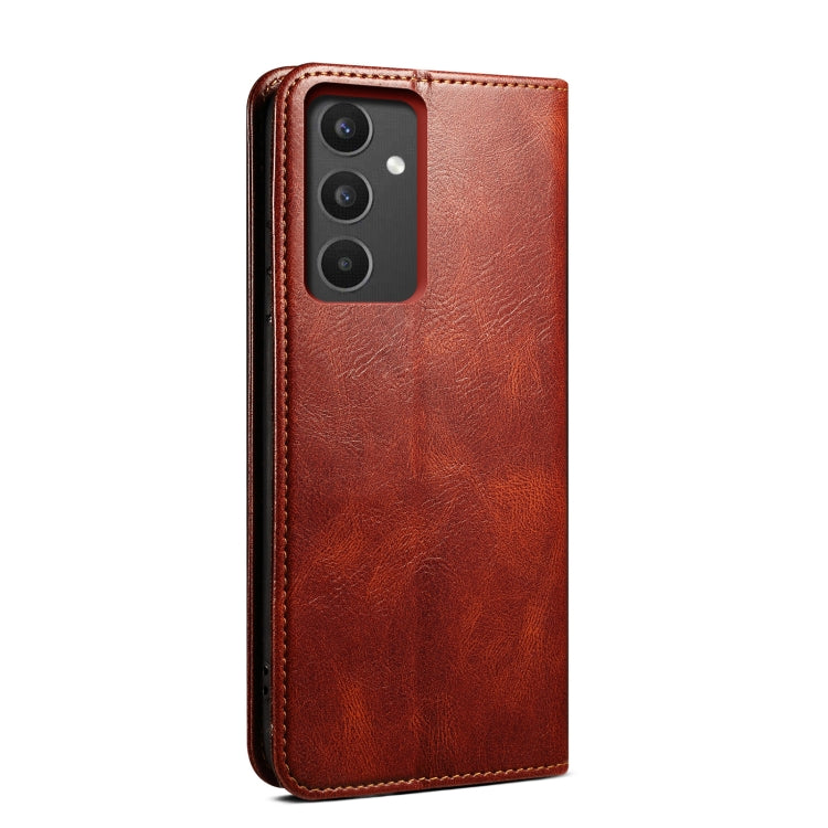 For Samsung Galaxy A34 5G Oil Wax Crazy Horse Texture Leather Phone Case