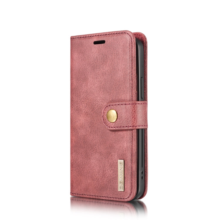 For iPhone 12/12 Pro DG.MING Crazy Horse Texture Detachable Magnetic Leather Case