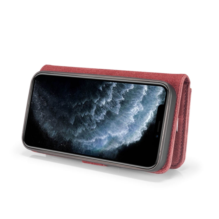 For iPhone 12/12 Pro DG.MING Crazy Horse Texture Detachable Magnetic Leather Case