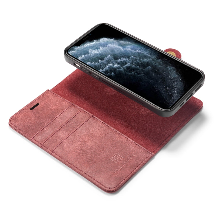 For iPhone 12/12 Pro DG.MING Crazy Horse Texture Detachable Magnetic Leather Case