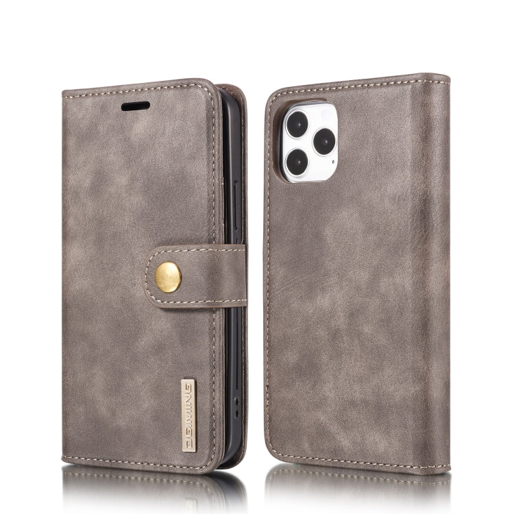 For iPhone 12/12 Pro DG.MING Crazy Horse Texture Detachable Magnetic Leather Case