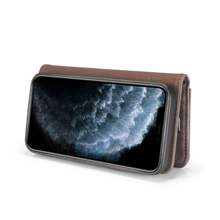 For iPhone 12/12 Pro DG.MING Crazy Horse Texture Detachable Magnetic Leather Case