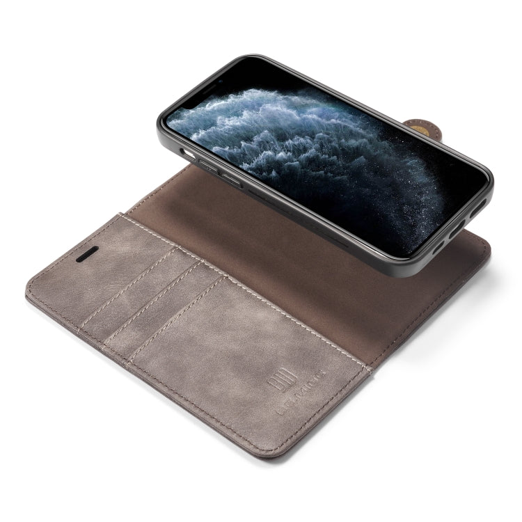 For iPhone 12/12 Pro DG.MING Crazy Horse Texture Detachable Magnetic Leather Case