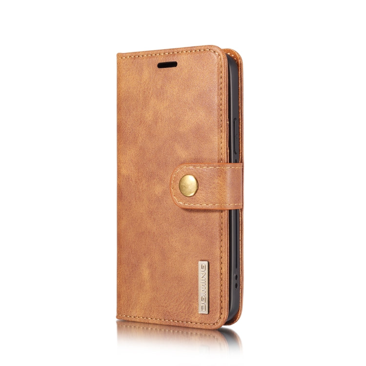 For iPhone 12/12 Pro DG.MING Crazy Horse Texture Detachable Magnetic Leather Case