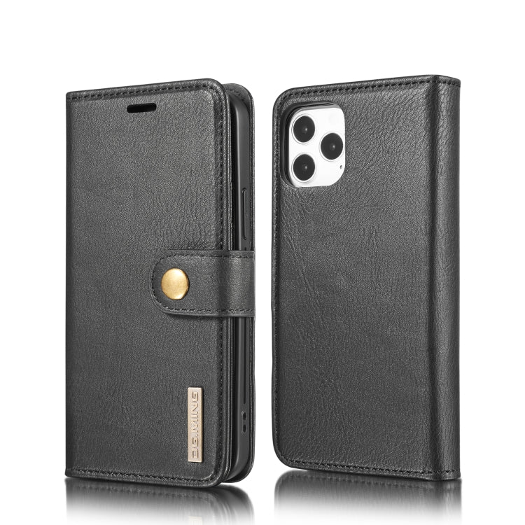 For iPhone 12/12 Pro DG.MING Crazy Horse Texture Detachable Magnetic Leather Case