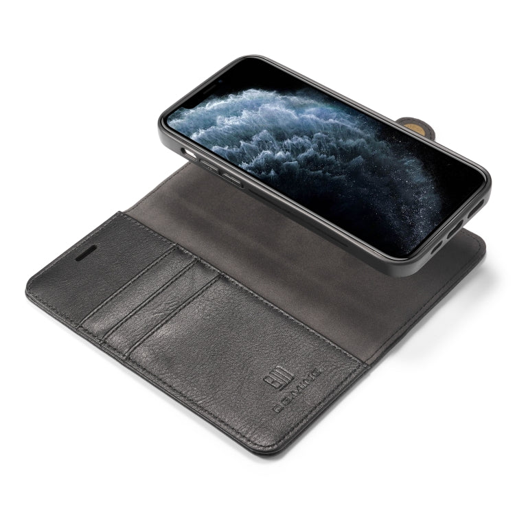 For iPhone 12/12 Pro DG.MING Crazy Horse Texture Detachable Magnetic Leather Case