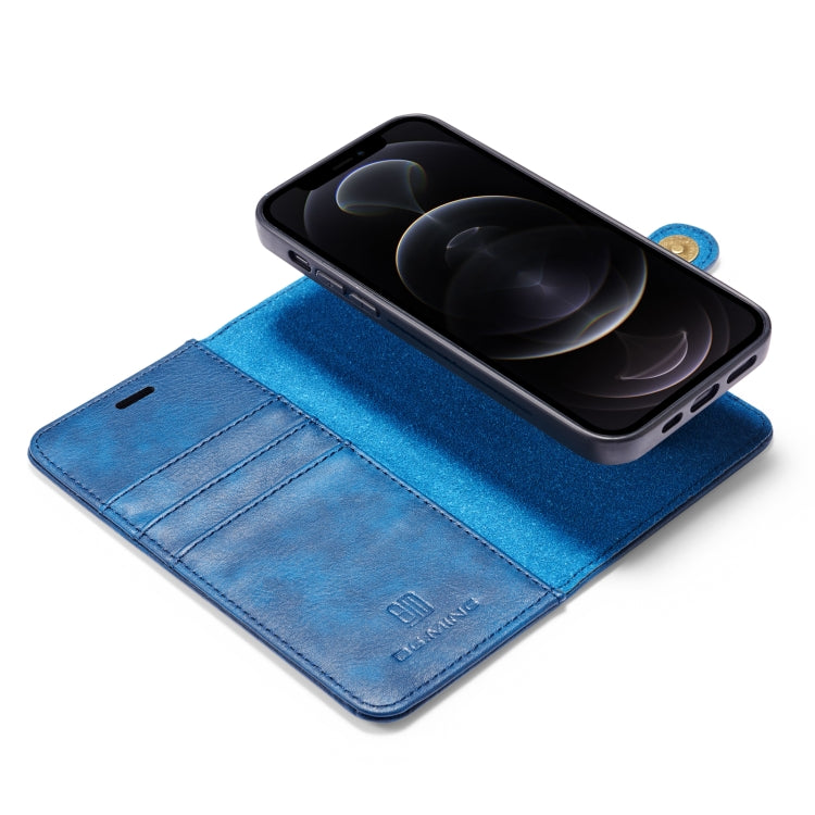 For iPhone 12/12 Pro DG.MING Crazy Horse Texture Detachable Magnetic Leather Case