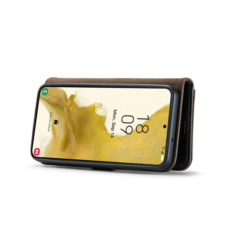 For Samsung Galaxy S23 5G DG.MING Crazy Horse Texture Detachable Magnetic Leather Case