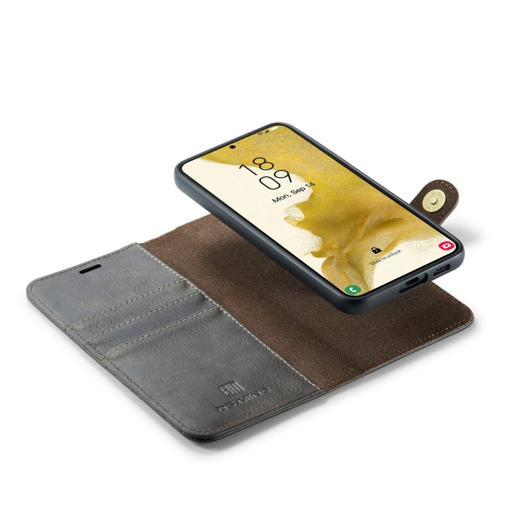 For Samsung Galaxy S23 5G DG.MING Crazy Horse Texture Detachable Magnetic Leather Case