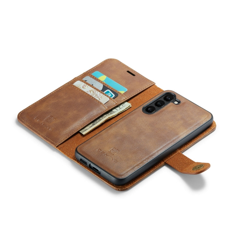 For Samsung Galaxy S23 5G DG.MING Crazy Horse Texture Detachable Magnetic Leather Case