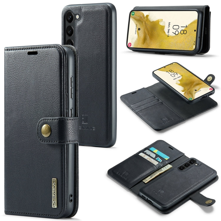 For Samsung Galaxy S23 5G DG.MING Crazy Horse Texture Detachable Magnetic Leather Case