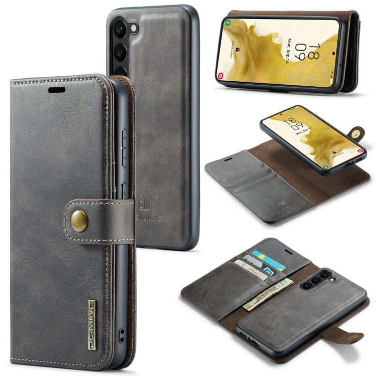 For Samsung Galaxy S23+ 5G DG.MING Crazy Horse Texture Detachable Magnetic Leather Case